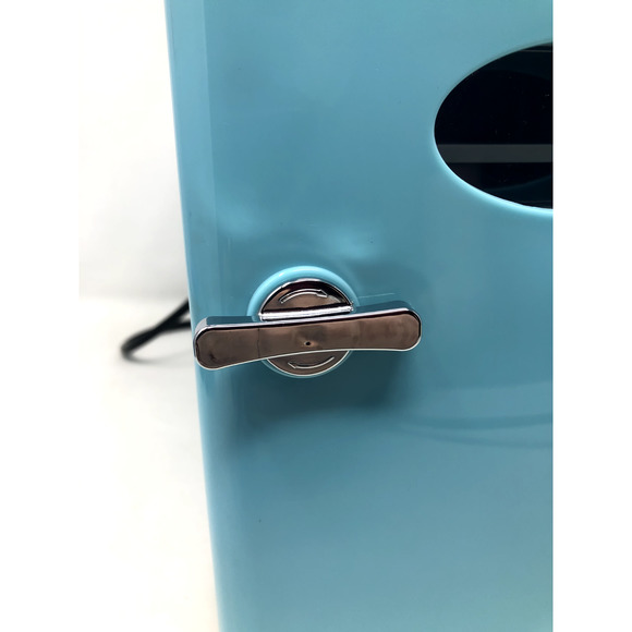 Koolatron Light Blue Mini Fridge 6 Can AC/DC Thermoelectric Cooler Tested Works - Picture 10 of 16
